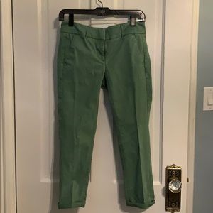 Ann Taylor Loft Green Khaki Pants (Small Petite)